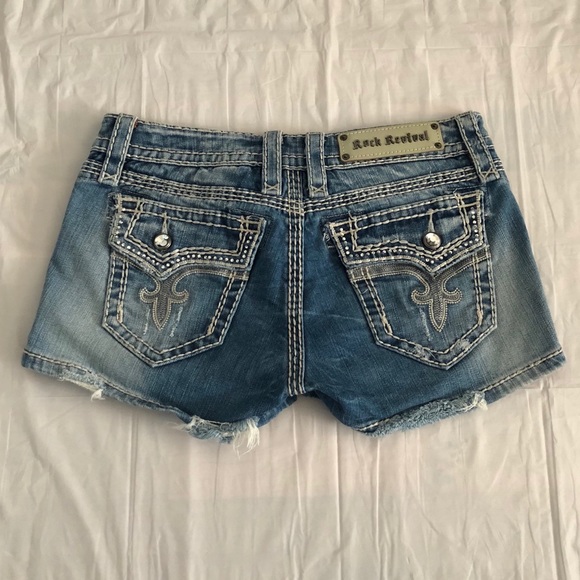 Rock Revival Pants - Rock Revival Women’s Kai Studs Denim Jean Shorts